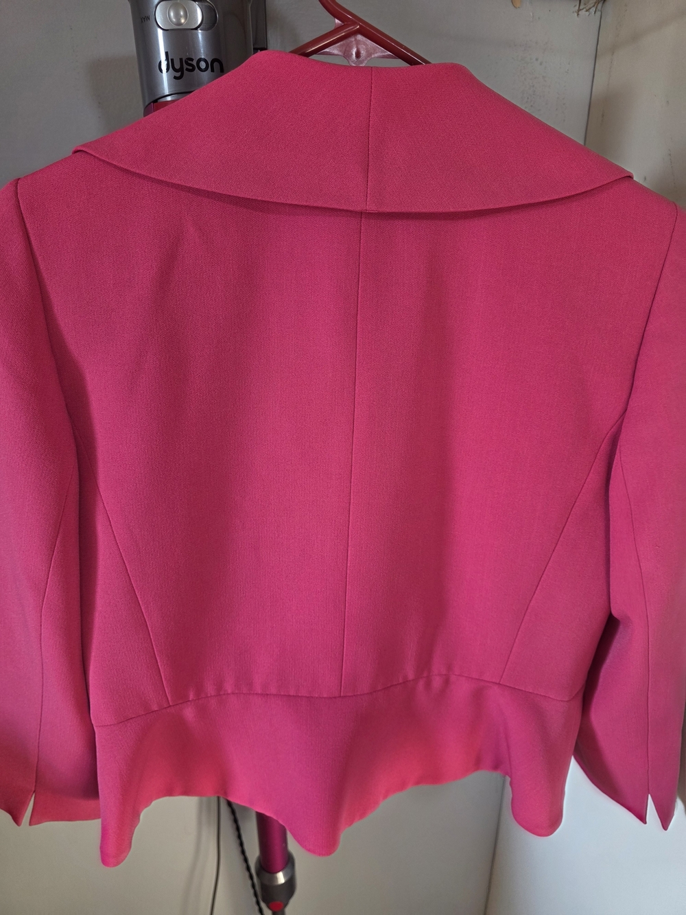 Kasper Hot Pink Ruffle-Front Blazer - Picture 4 of 4